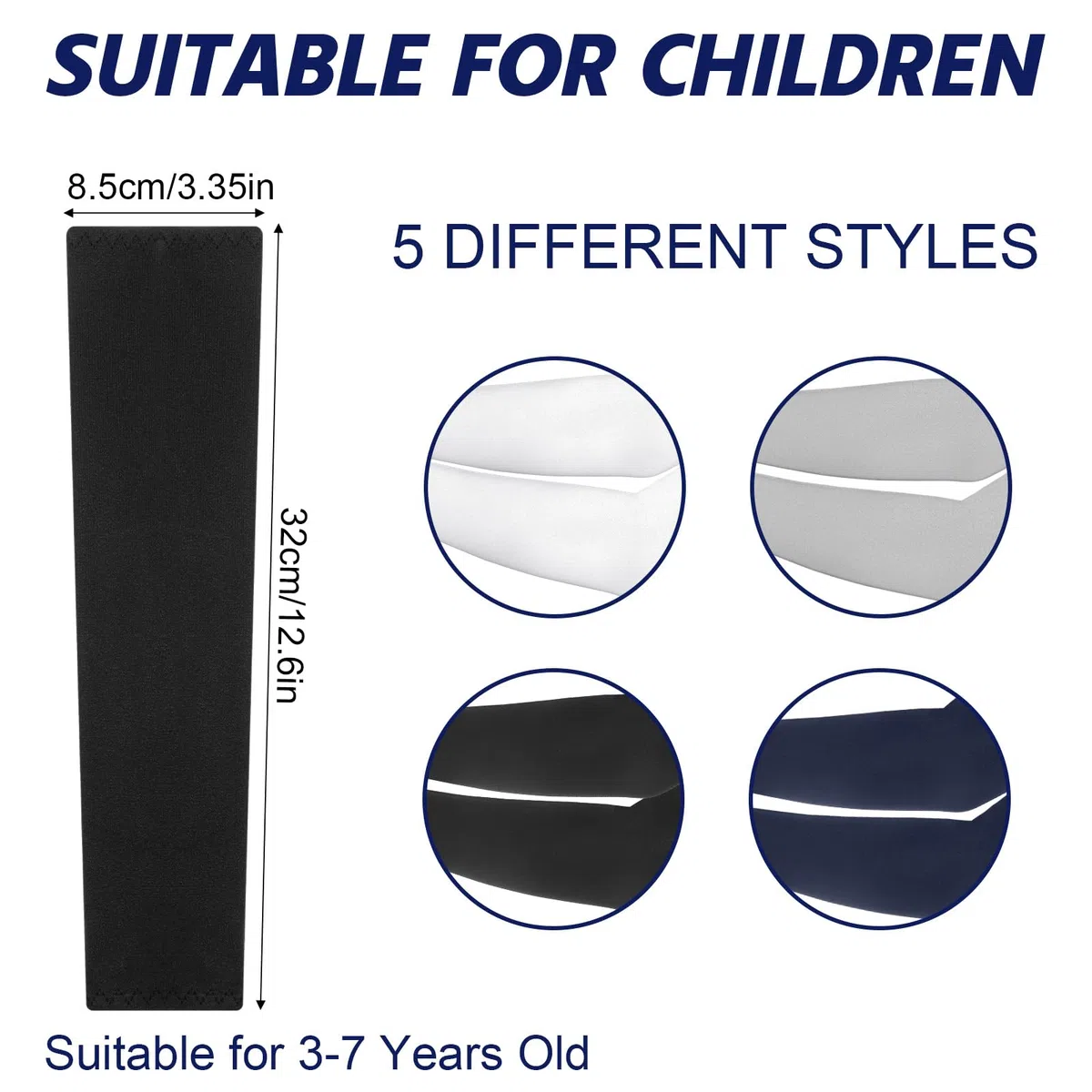 Ouligay 4 Paar Kinder Arm Sleeve UV Sonnenschutz Ärmel Ärmlinge Uv Schutz Armstulpen Sommer UPF 50+ Armsleeve Kühlung Armlinge für Mädchen Jungen Volleyball Basketball Fußball Golf
