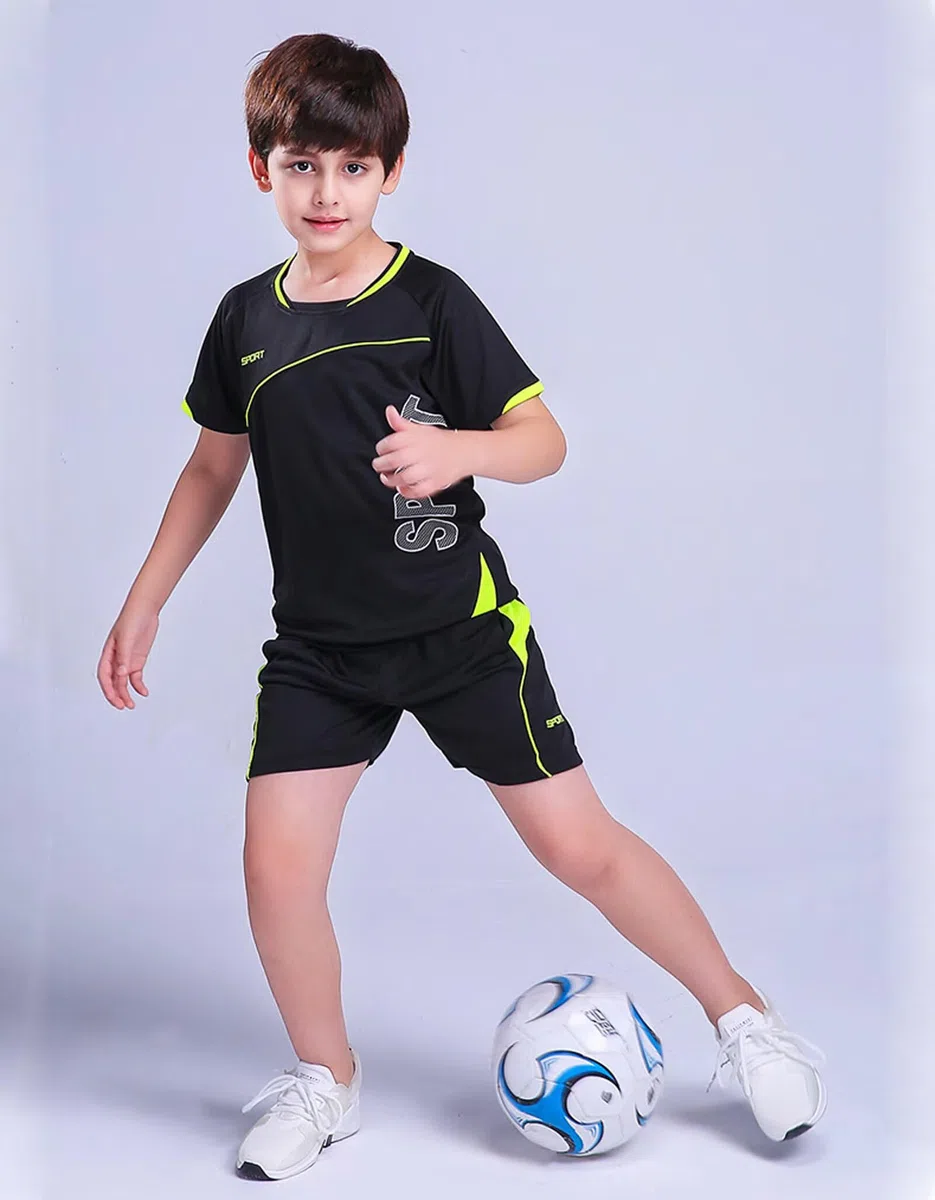 Fußball Trikots Sport Set Shorts und T-Shirt-Set Jungen Fussball Trikot Trainingsanzug Kinder Fußballtrikots