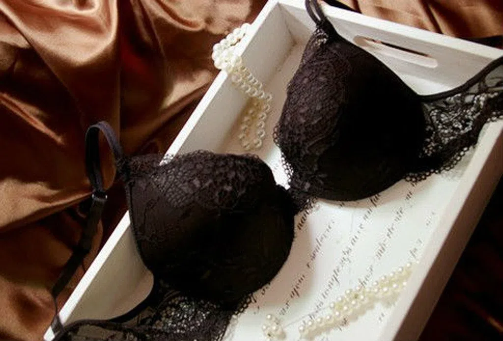 Nanier Damen Sexy Push up BH Set Mit Stickerei