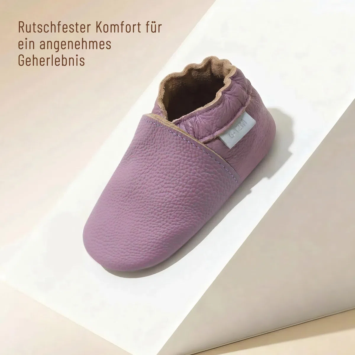 Baby Krabbelschuhe aus Leder Hausschuhe Kleinkind Weiche Lauflernschuhe Baby Barfußschuhe für Jungen Mädchen