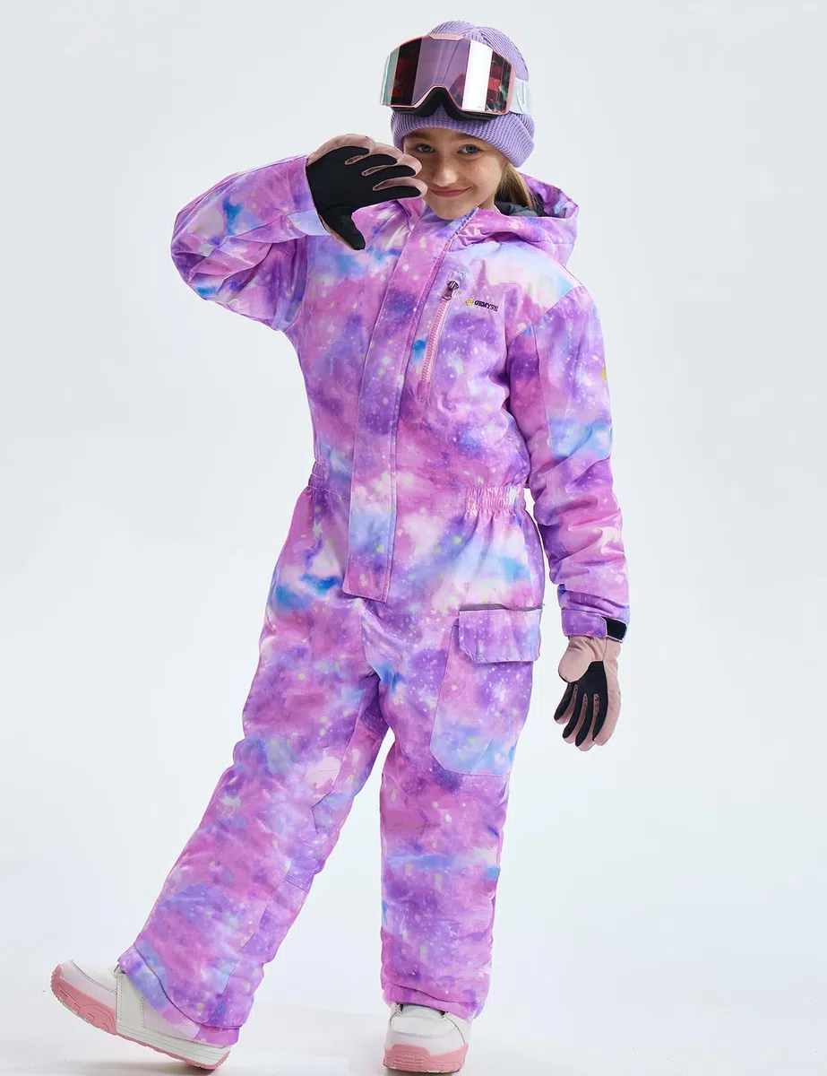 GEMYSE Kinder schneeanzug Winter Outdoor Jungen Mädchen Wasserdicht Warm Winddicht skianzug Einteilig Atmungsaktiv