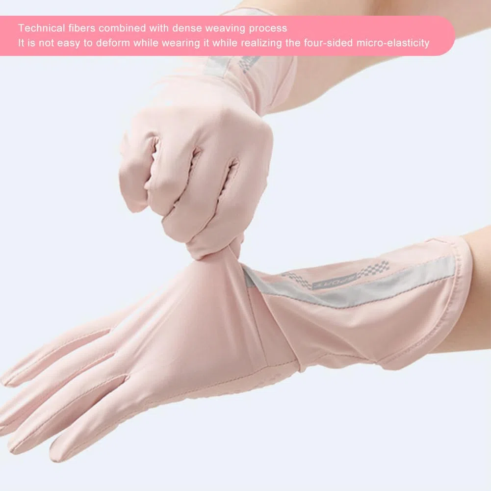 Damen UV Sonnenschutz Handschuhe Vollfinger Touchscreen rutschfeste Fahrradhandschuhe Sommer Dünne Sonnenhandschuhe für Outdoor Fahren Golf Angeln
