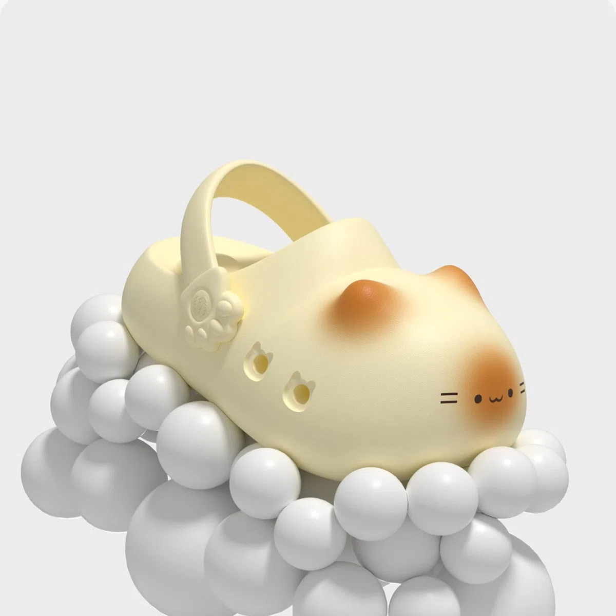Clogs Damen 3D Katze Gedruckt Gartenclogs Plateau Pantoletten Geschlossen Vorne Sommer Rutschfest Slipper Fußgewölbestütze Hausschuhe Süße Katzenpfoten Badeschlappen Weich Leichte Strand Schlappen