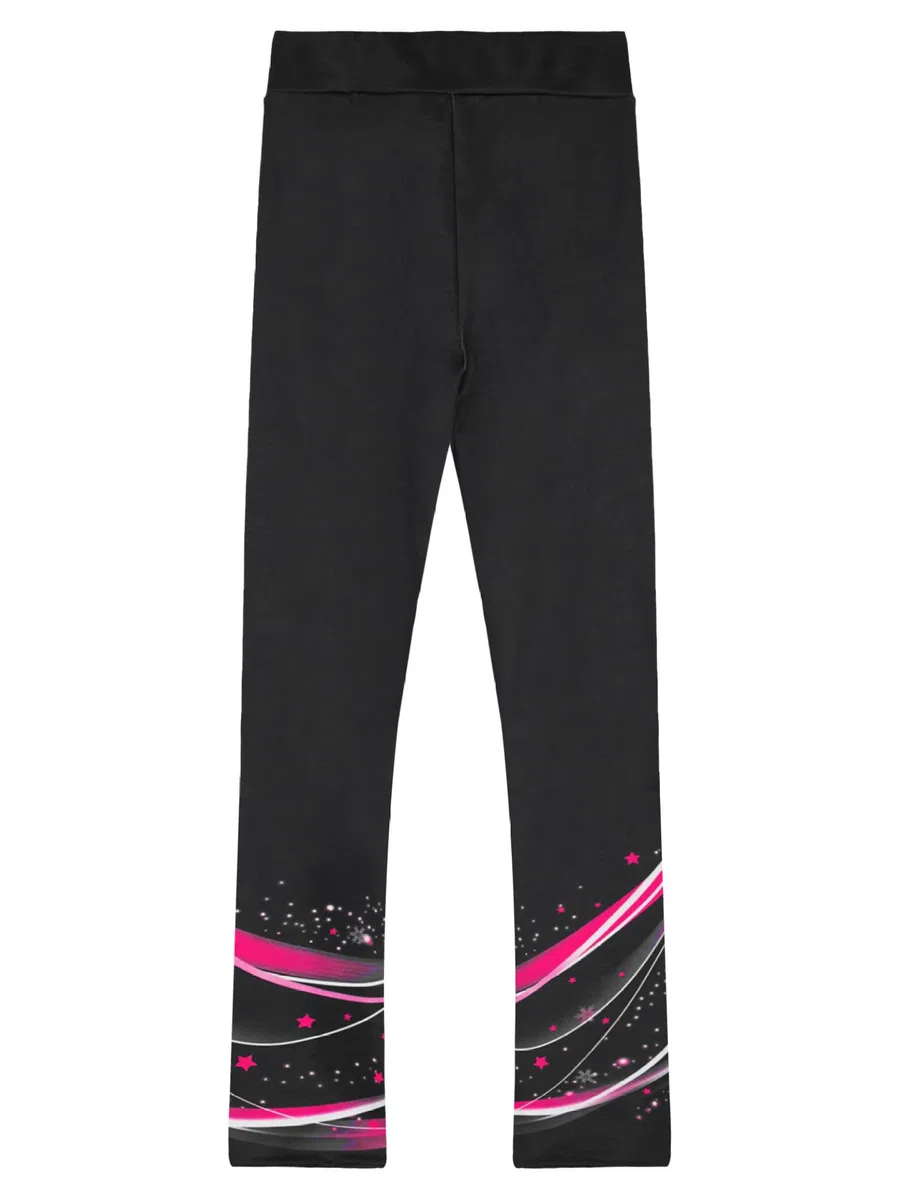 Mädchen Eislaufhose Glitzer Mit Strass Kinder Thermo Eiskunstlauf Leggings Mit Innenfleece Für Gymnastik Sport Training Ice Skating