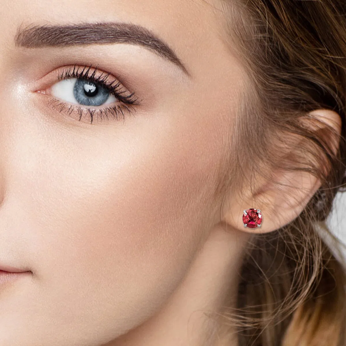 12 Paare flache Rückseite chirurgischen Edelstahl Ohrstecker, Schraube zurück Herz Stern Quadrat Teardrop Runde vergoldet Silber Cubic Zirkonia CZ Birthstone Ohrstecker Set