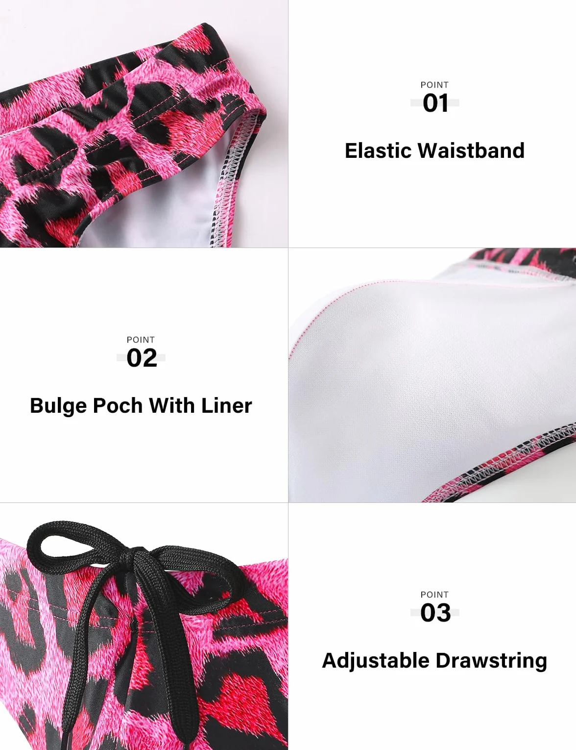Casey Kevin Badehose Herren Badeslip Sexy Männer Badehosen Eng Kurz Badeshorts Mit Tunnelzug Schwimmhose