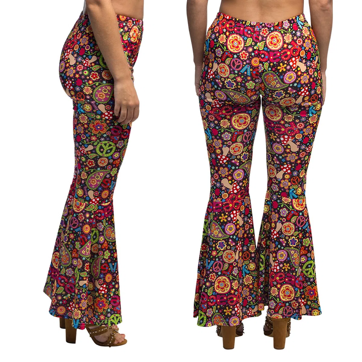 Boland Herren Schlaghose Flower Power Schlaghosen Flower Power (1er Pack)