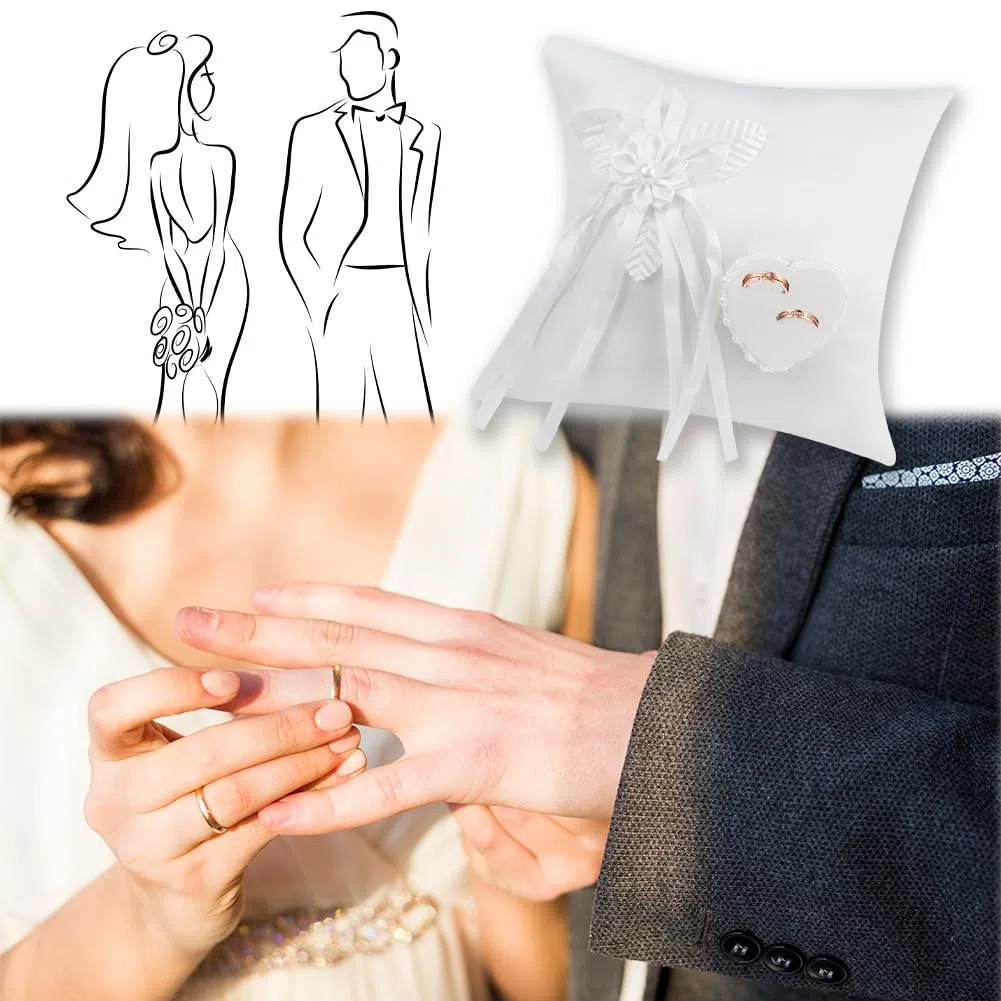 Hochzeit Ringkissen Ring Kissen, Ehering-Kissenfür Ringträger, Party & Accessories Vintage Hochzeit Ringkissen 20cm*20cm
