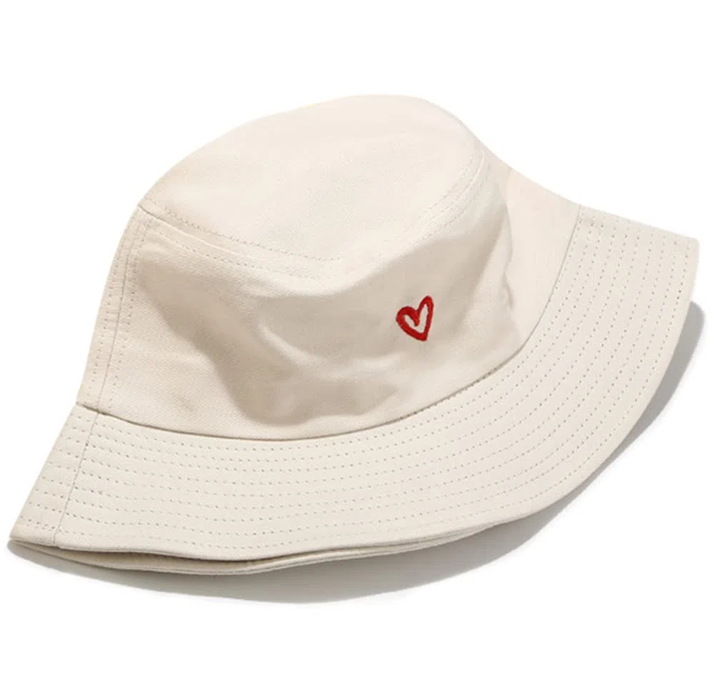 XYIYI Mode Embroidered Fischerhüte Baumwolle Strand Sonnenhut Fischerkappe für Damen Jugendliche