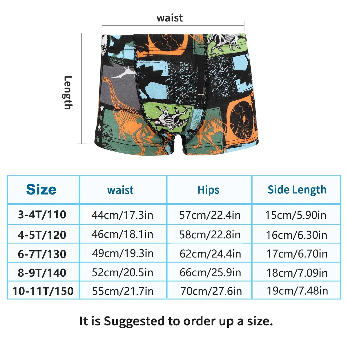 FLYISH DIRECT Boxershorts für Jungen Baumwolle Unterhosen Jungen 6er-Pack, Weich und Bequem，6-7 Jahre（130/6-7T）