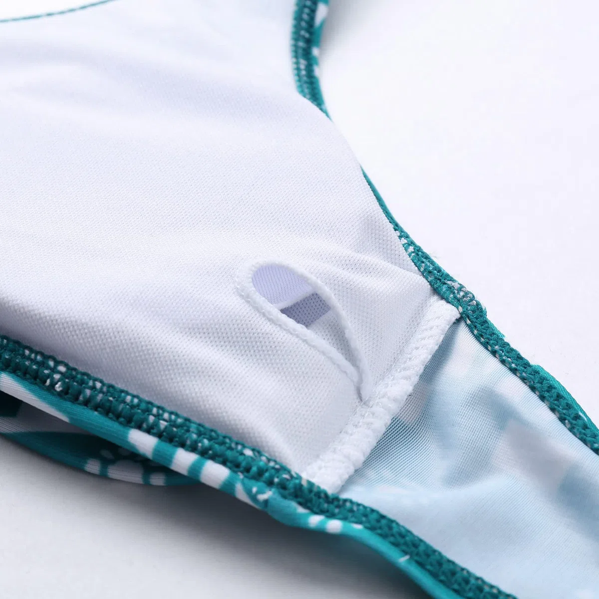 Generisch Damen Cross Back Badeanzüge Hohes Bein Schnitt String Triangel Bikini Damen Set Große Größen Sexy Badeanzüge Schwimmanzug Verstellbarer Blumendruck Badeanzug Blau Schwarz