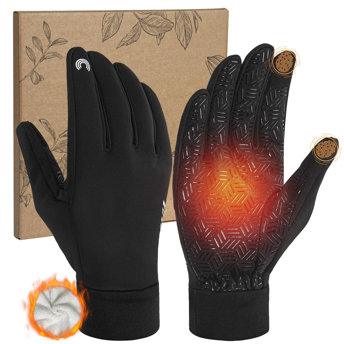 RIGWARL Winterhandschuhe Herren Damen, wasserdichte Touchscreen Fahrradhandschuhe Herren, Thermohandschuhe Winddicht Handschuhe Damen für Reiten Laufen Motorrad Wandern Radfahren, Spazieren