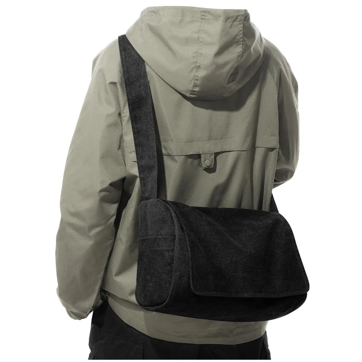 Umhängetaschen Herren aus Canvas, Vintage Canvas Messenger Bag, Laptoptasche 15.6 Zoll Arbeitstasche Herren, Lehrertasche Herren Tasche Männer