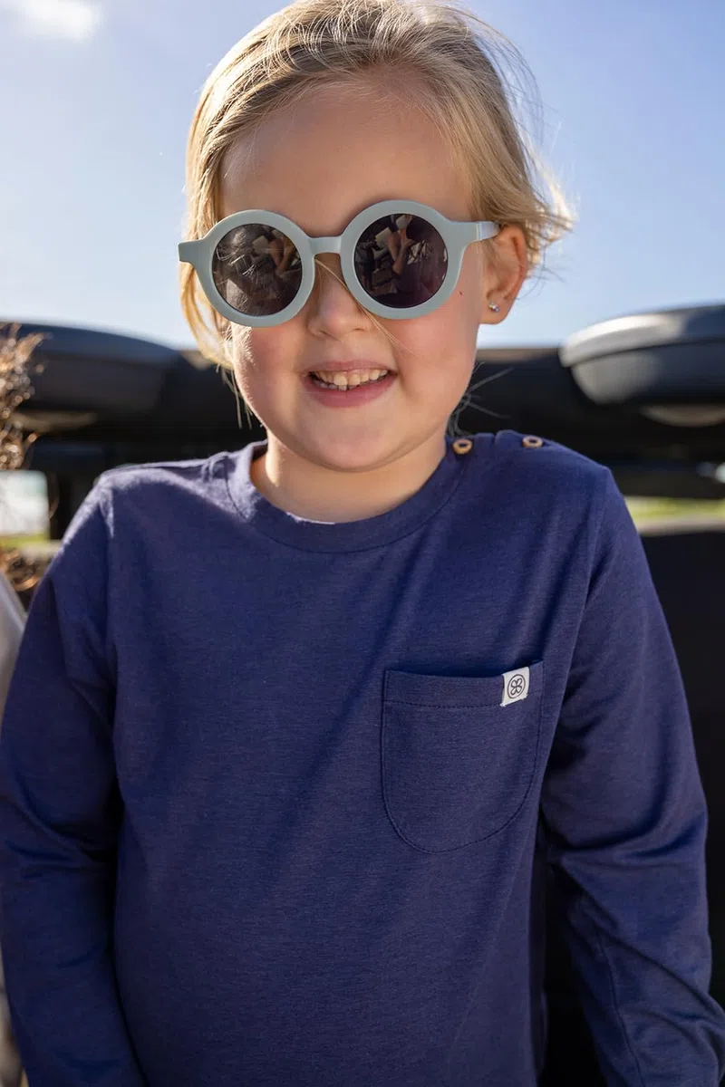 Cloby Baby Long Sleeve Shirt/Langarmshirt - mit UV-Schutz (UPF 50+) - für Jungen und Mädchen - Navy blau (Gr. 12-18 Monate)