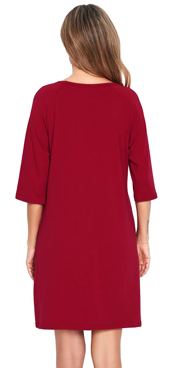 Vlazom Damen Nachthemd Damen Schlafanzug Pyjama Sommer Nachtwäsche Umstandskleidung Damen Geburt Stillnachthemd mit Durchgehender Knopfleiste