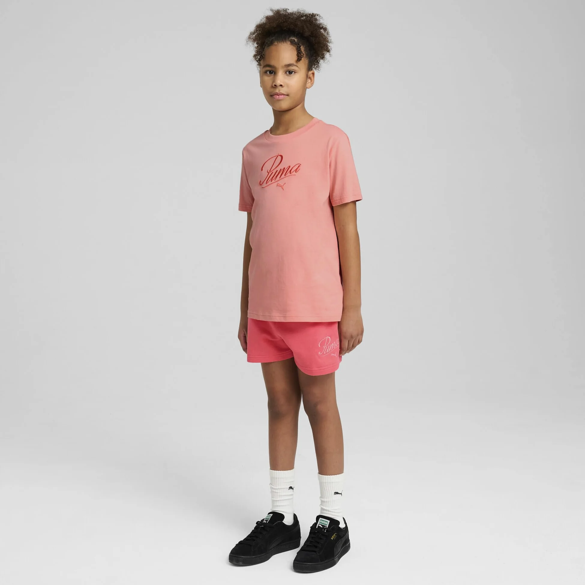 Puma Mädchen Gestrickte Shorts ESS Script Shorts G