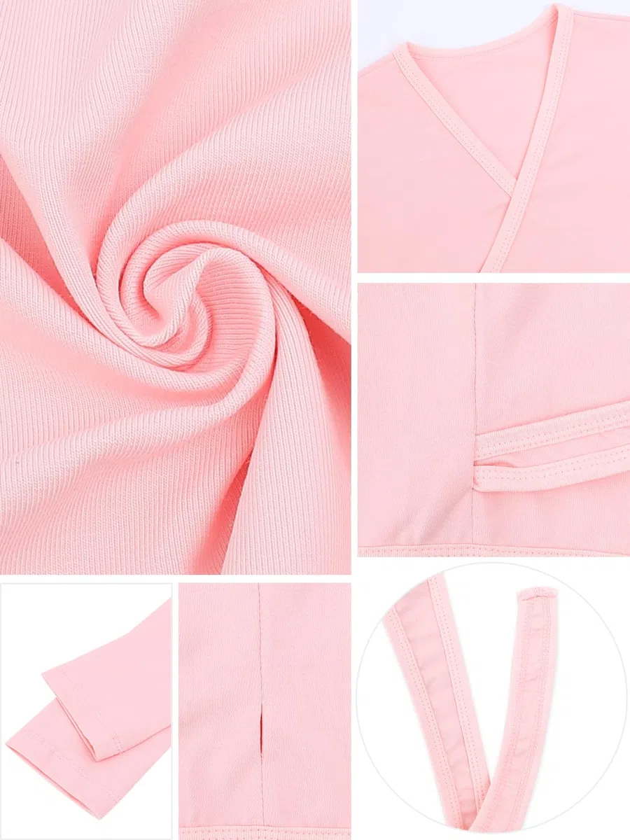 Kinder Ballett Wickeljacke Langarm Gymnastik Tanz Ballettjacke Mädchen Baumwoll Ballett Bolero für Mädchen Kinder Damen