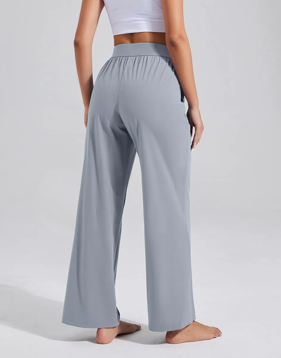Pioneer Camp Jogginghose Weit Lang Sporthose Damen mit UPF100+ Sonnenschutz Freizeithose,Leicht Atmungsaktiv Stretch Bund Yogahose mit Kordelzug Taschen