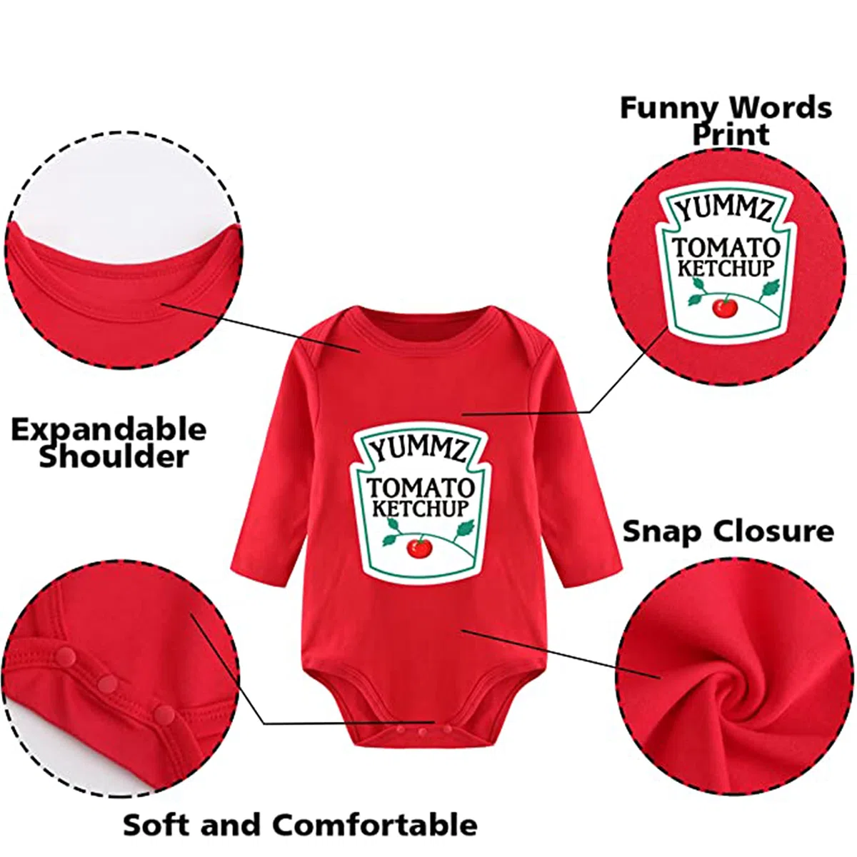 Baby Zwillinge Body Junge Mädchen Strampler Yummz Tomato Mustard Farbe Rot gelb Fun Baby Lustig Geschenke Geburt Babykleidung
