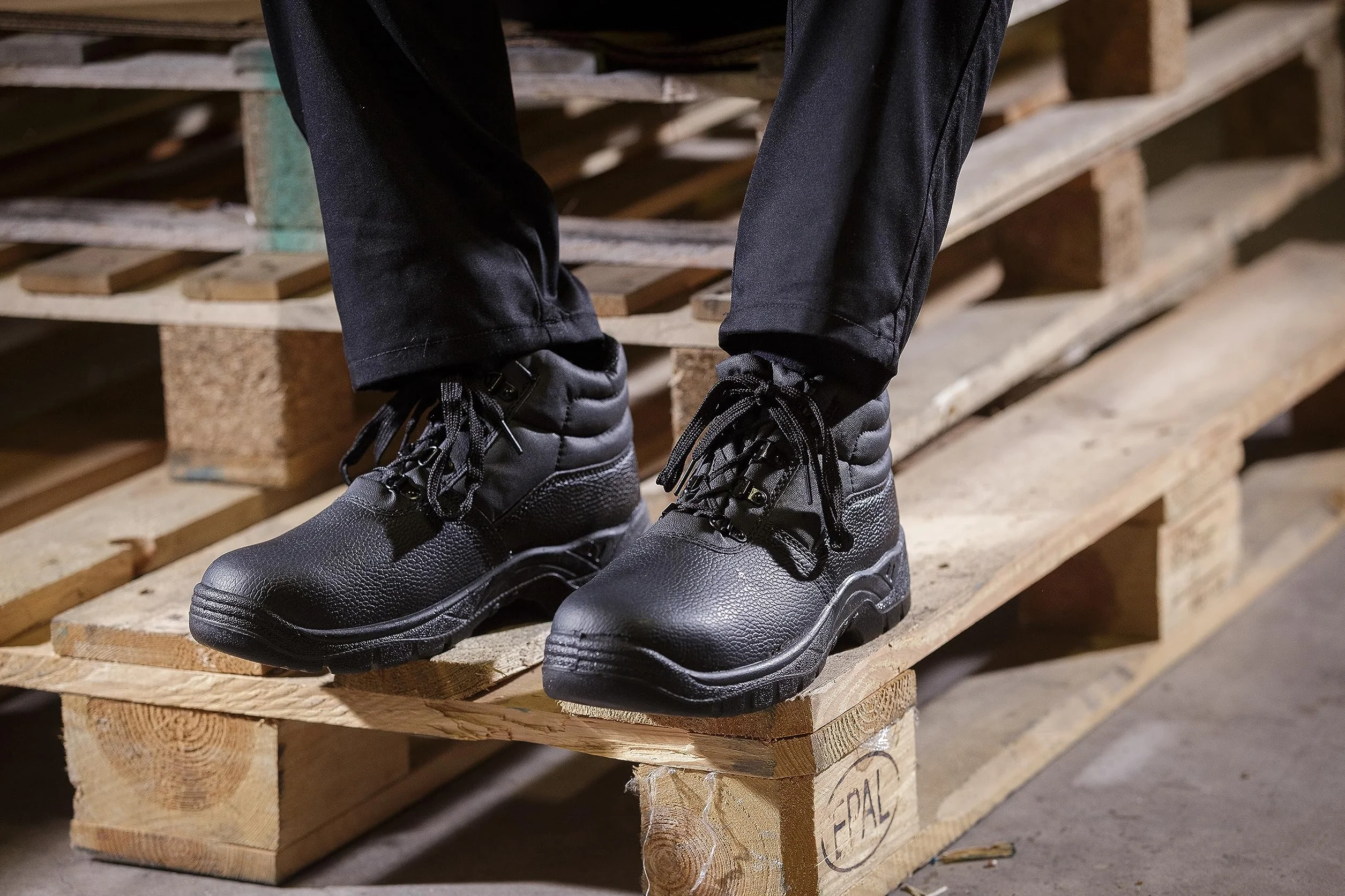 Blackrock Chukka Sicherheitsschuhe Herren S3 Sicherheitsstiefel, Arbeitsschuhe Herren S3 leicht Sicherheitsschuhe Damen Arbeits- & Berufsschuhe Leichtgewicht, Leder, Rutschfest, Vor Ort