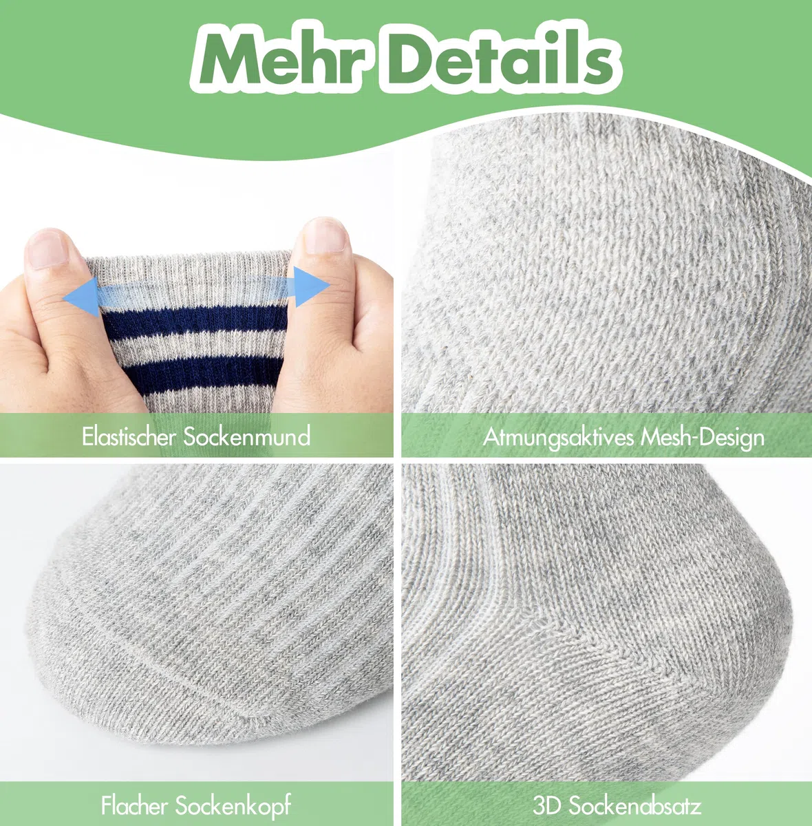 12 Paar Socken Jungen Tennissocken Kinder Kindersocken Jungen Mädchen Sportsocken Unisex Baumwolle Socken