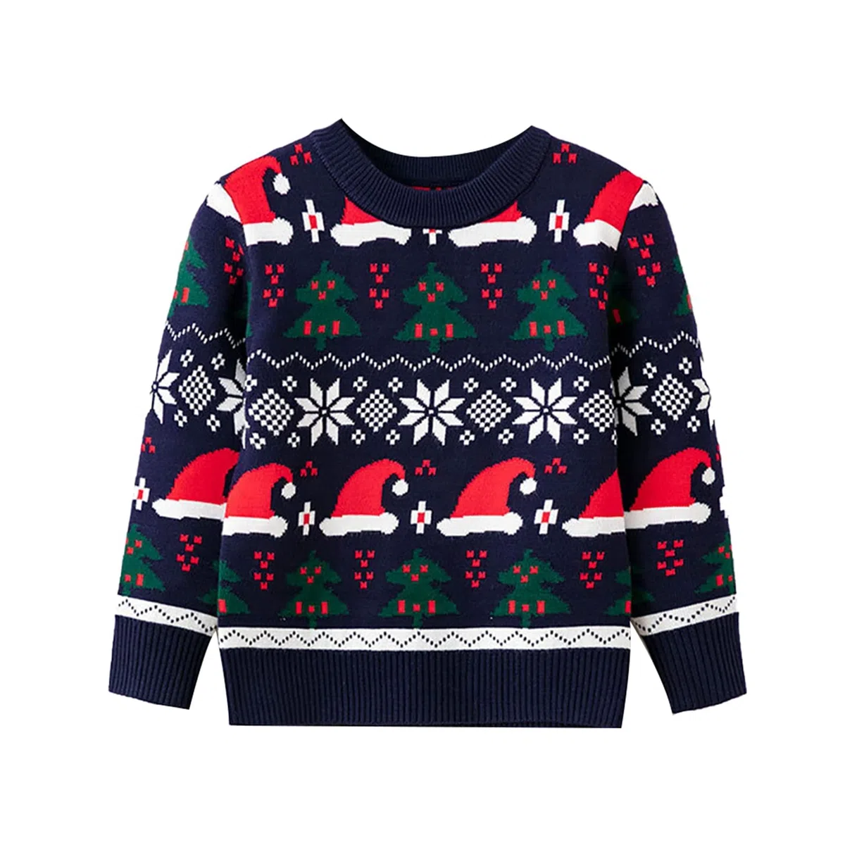Mädchen Jungen Weihnachtspullover Kinder Langarm Gestrickt Sweater Pullis Strickpullover Kleinkind Herbst Winter Baumwolle Strickjacken
