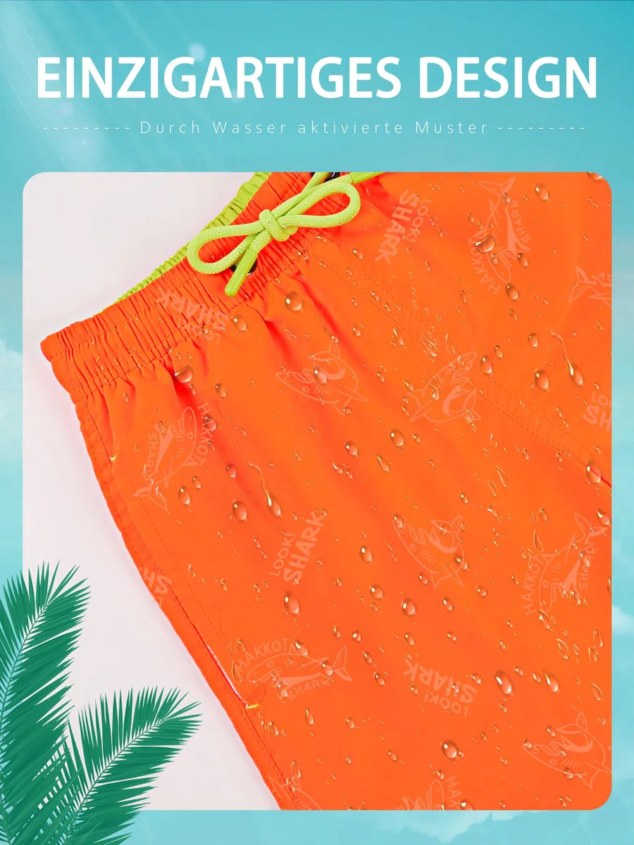 Badehose Jungen Boardshorts Kinder Musterwechsel Badeshorts mit Netzfutter Schwimmshorts