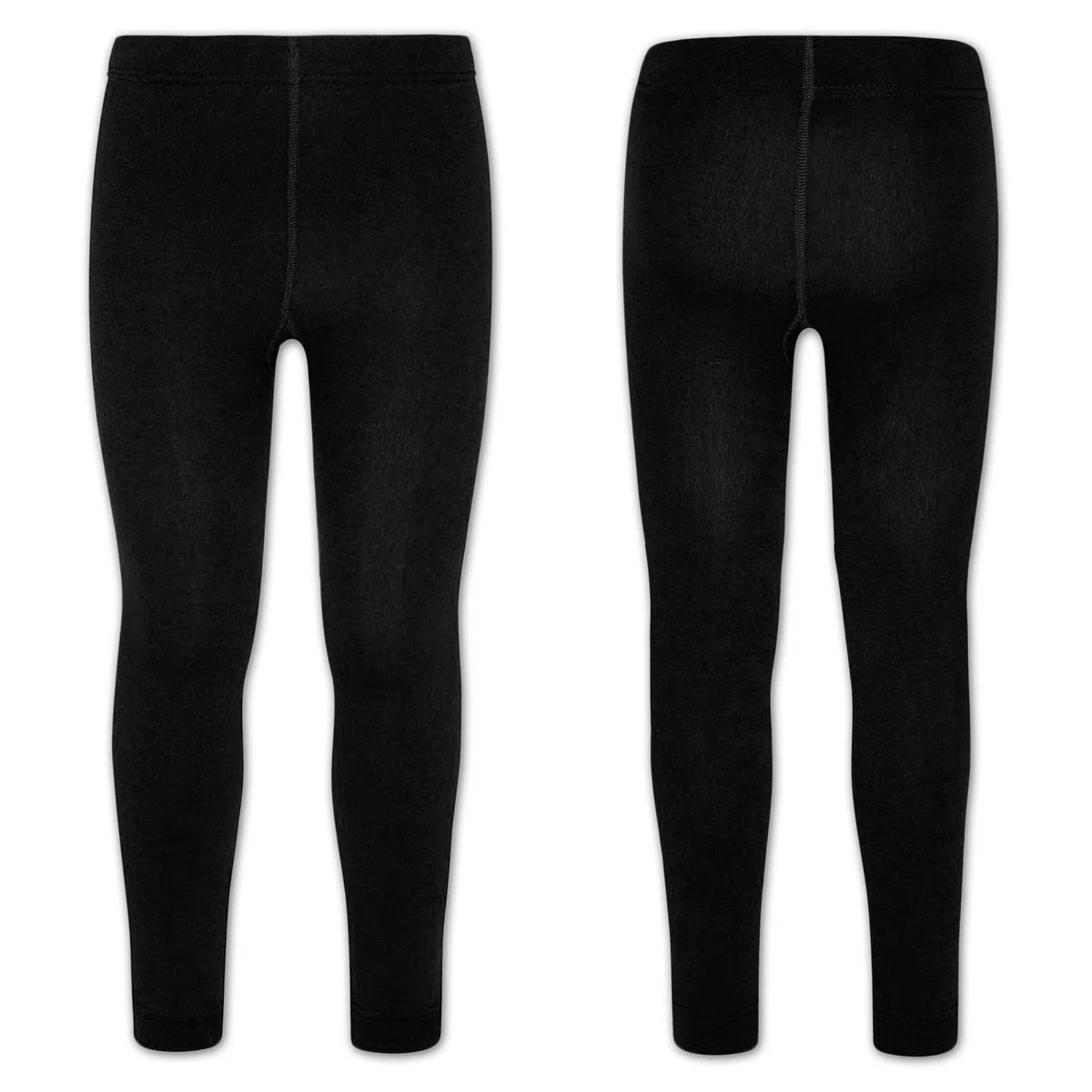 Kinder Thermo Leggings (2er Multipack) Schwarz mit Fleece