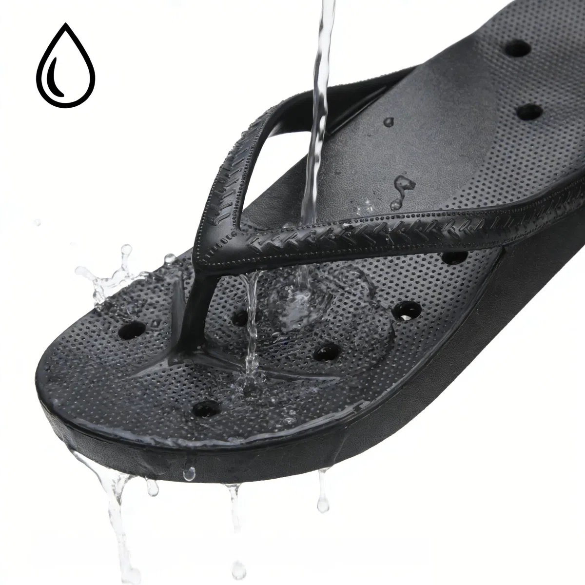 Badeschuhe Damen Herren Flip Flops Hausschuhe Sommer Slide Pantoletten Badelatschen Strand Badezimmer Rutschfest Badeschlappen EU 36-46