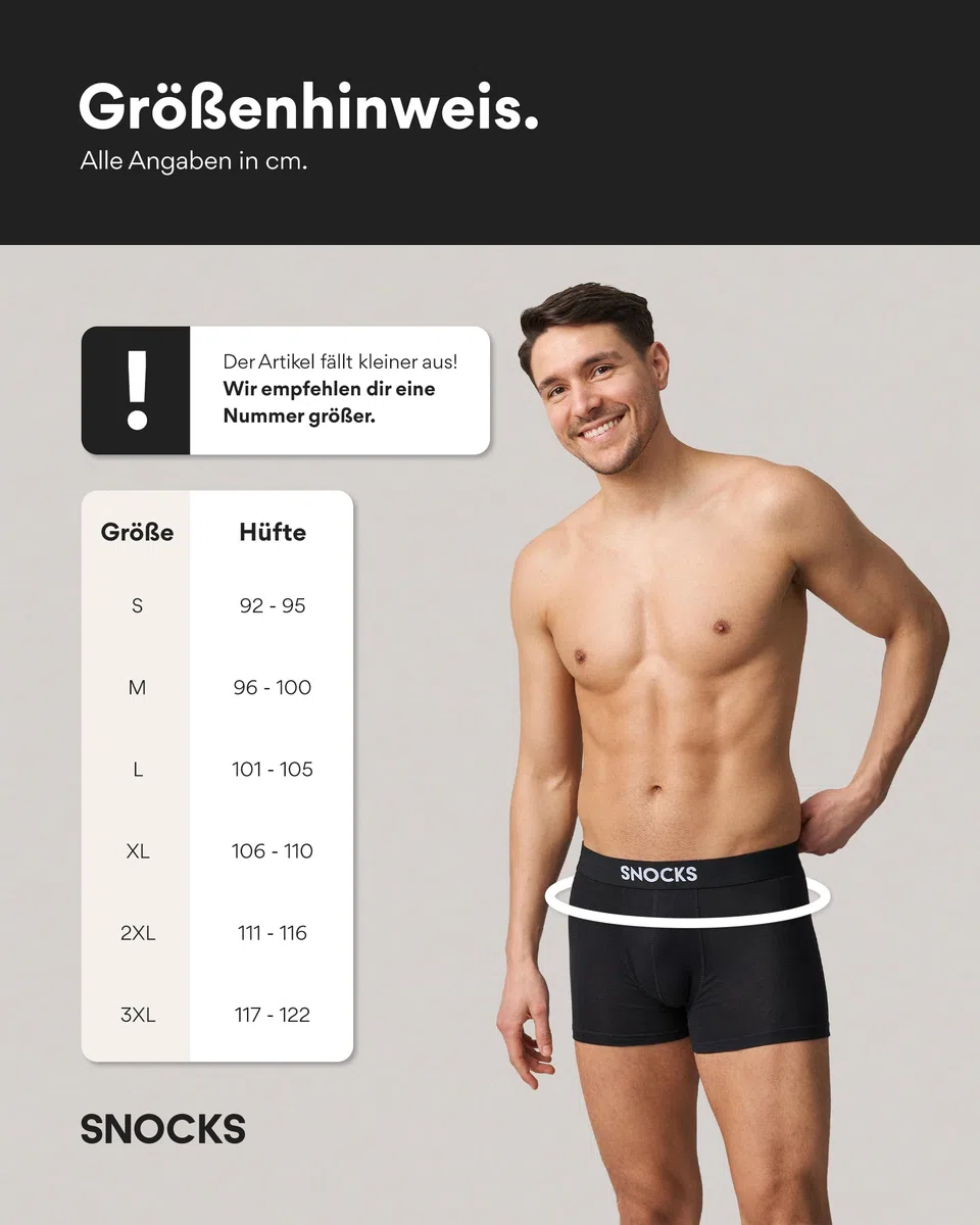 Snocks Boxershorts Herren Bio Baumwolle 6er Pack Unterhosen ohne einschneidenden Gummibund Gr. S-4XL