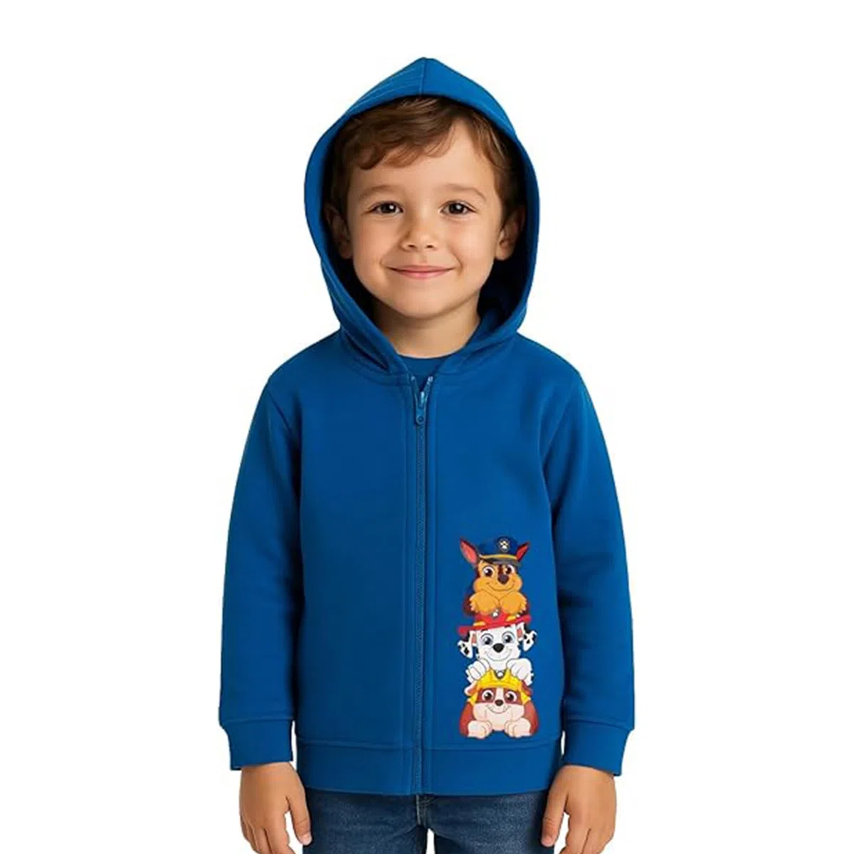 United Labels Paw Patrol Sweatjacke mit Kapuze für Jungen, Blau, Kapuzenpullover mit Reißverschluss, Hoodie Kapuzenjacke für Kinder