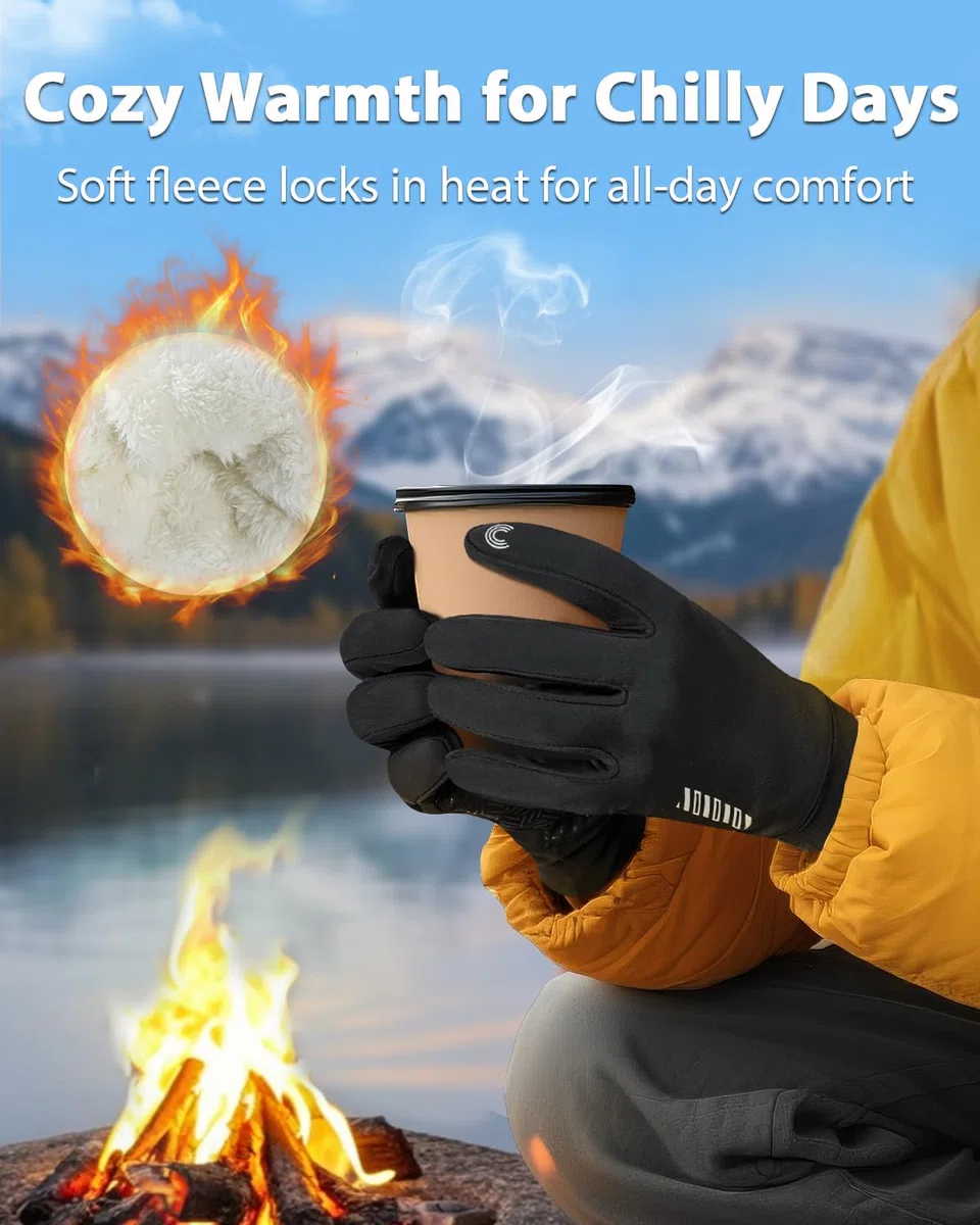 RIGWARL Winterhandschuhe Herren Damen, wasserdichte Touchscreen Fahrradhandschuhe Herren, Thermohandschuhe Winddicht Handschuhe Damen für Reiten Laufen Motorrad Wandern Radfahren, Spazieren