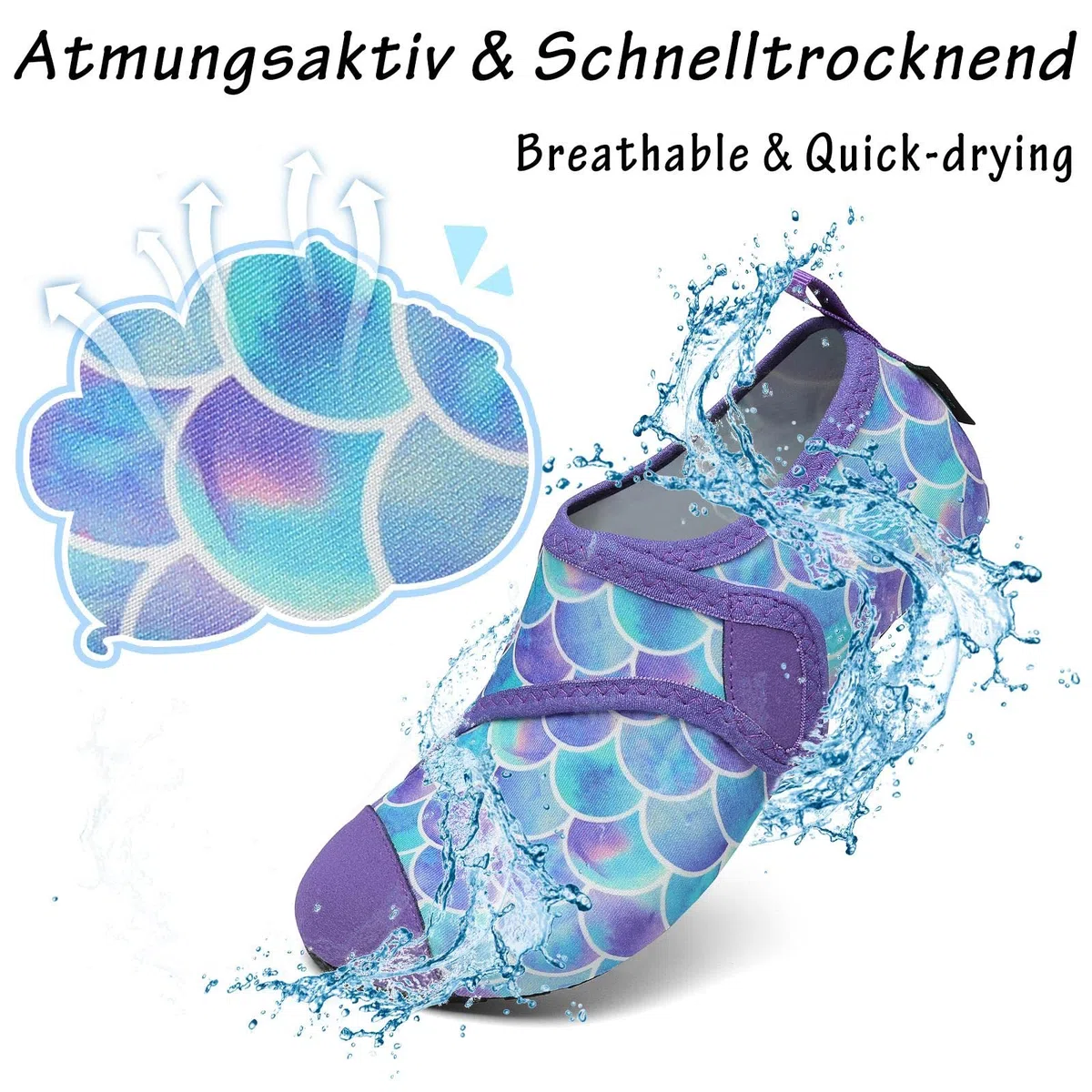SAGUARO Badeschuhe Kinder Aquaschuhe Mädchen Wasserschuhe Jungen Schwimmschuhe