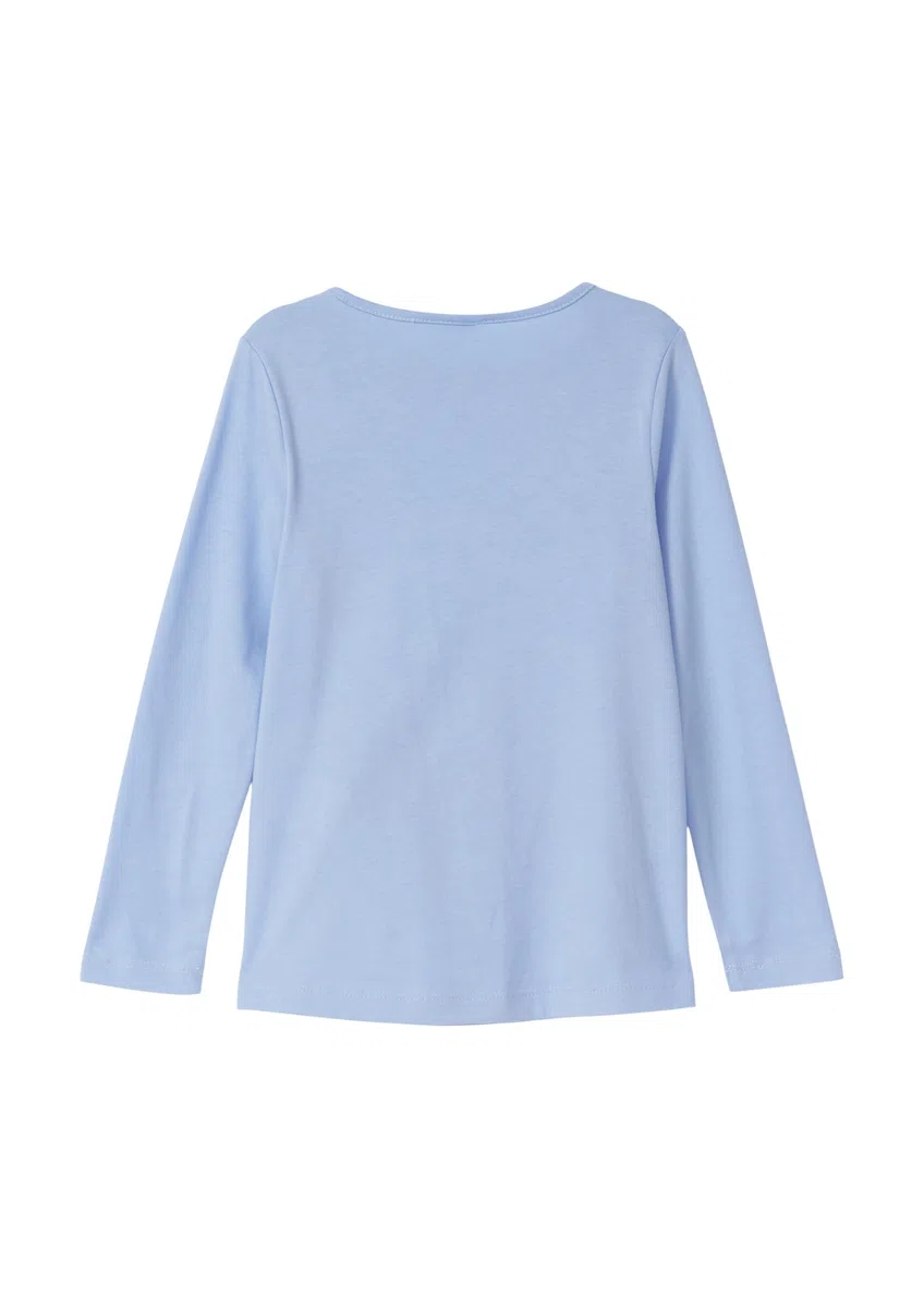 s.Oliver Mädchen Langarm-Jersey-Shirt mit Pailletten im A-Shape T-Shirt Langarm mit Pailletten