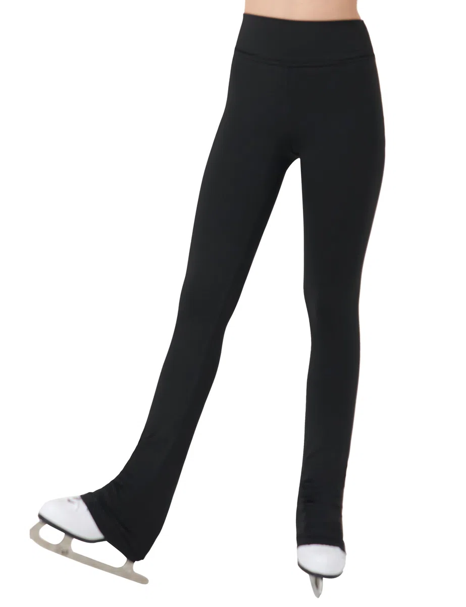Mädchen Eiskunstlauf Leggings Hohe Taille Stretch Praxis Skaten Kinder Teen Training