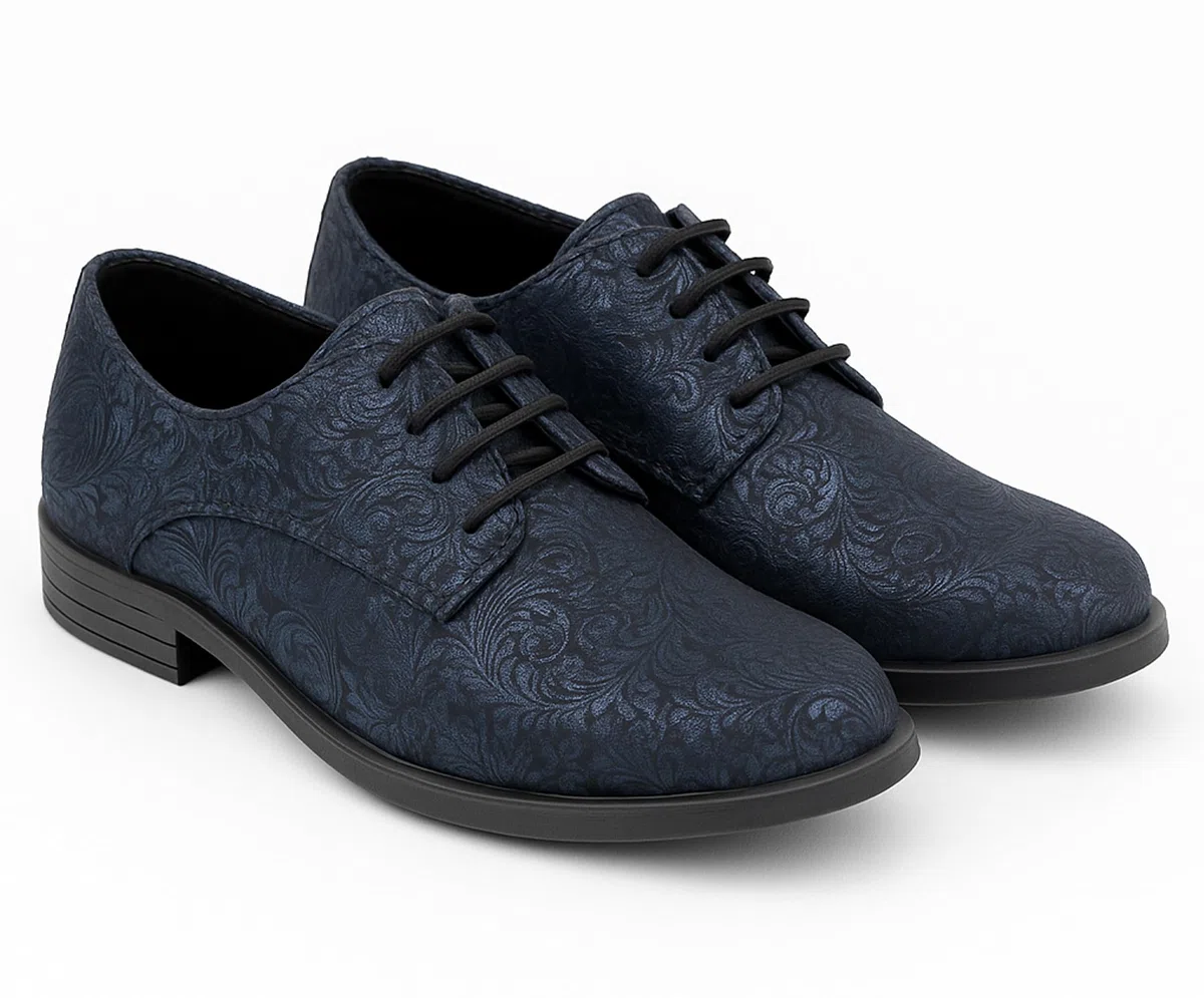Festliche Oxford Schuhe zum Schnüren für Jungen mit Paisley Muster