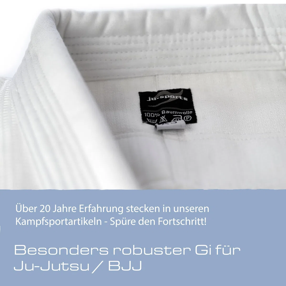 Ju-Sports Ju-Jutsu Anzug Brasilia Weiß I Moderner Jujutsu Anzug für Erwachsene I BJJ Gi Herren fürs Training I Doppelt verstärkter Brust- & Schulterbereich I 100% Baumwolle