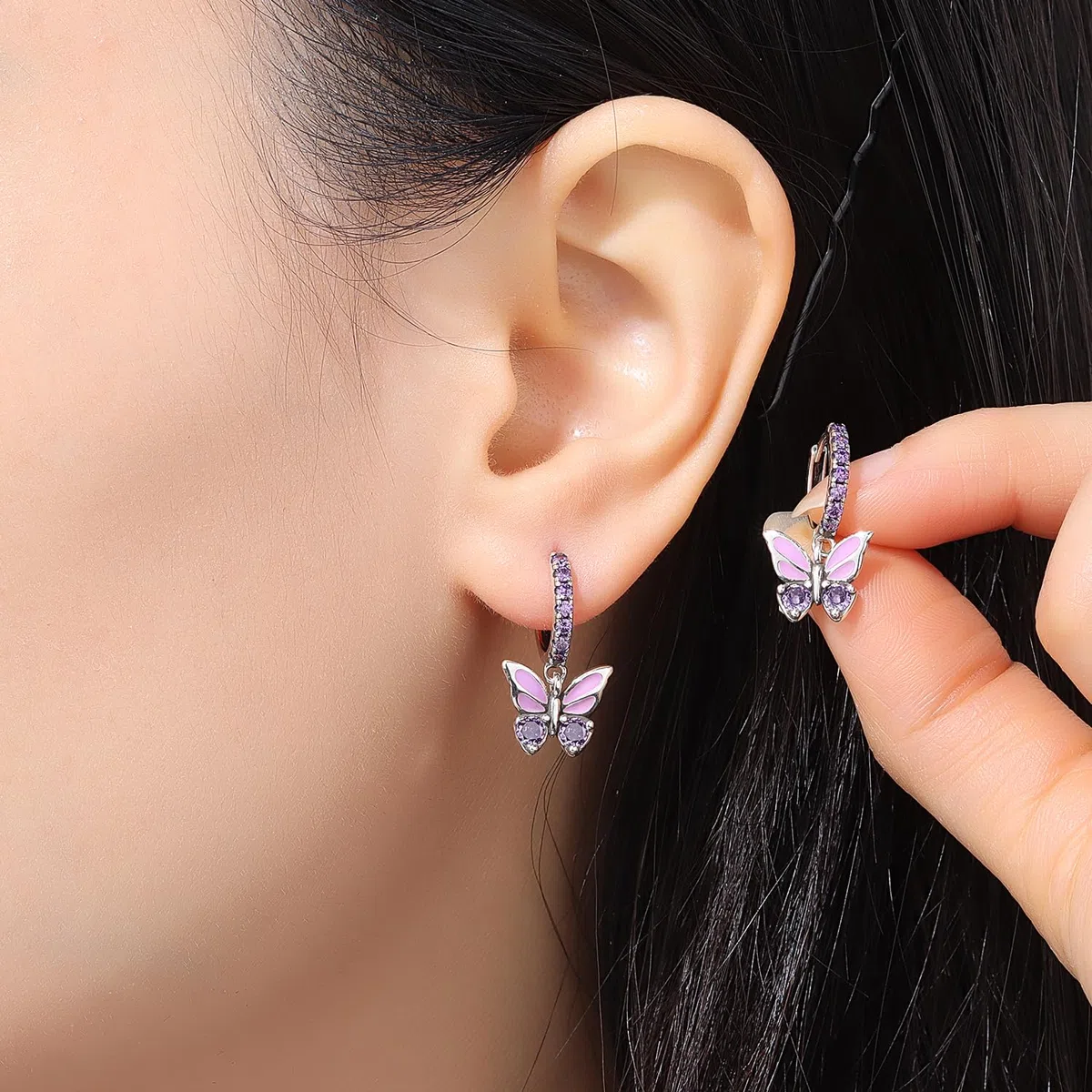 Ohrringe Silber 925 Hängend Zirkonia Ohrringe Earrings Ohrhänger Silber 925 Baumelnde Ohrringe Silber Ohrringe Damen 925 Hängeohrringe für Damen Geschenk für Frauen Freundin Mama