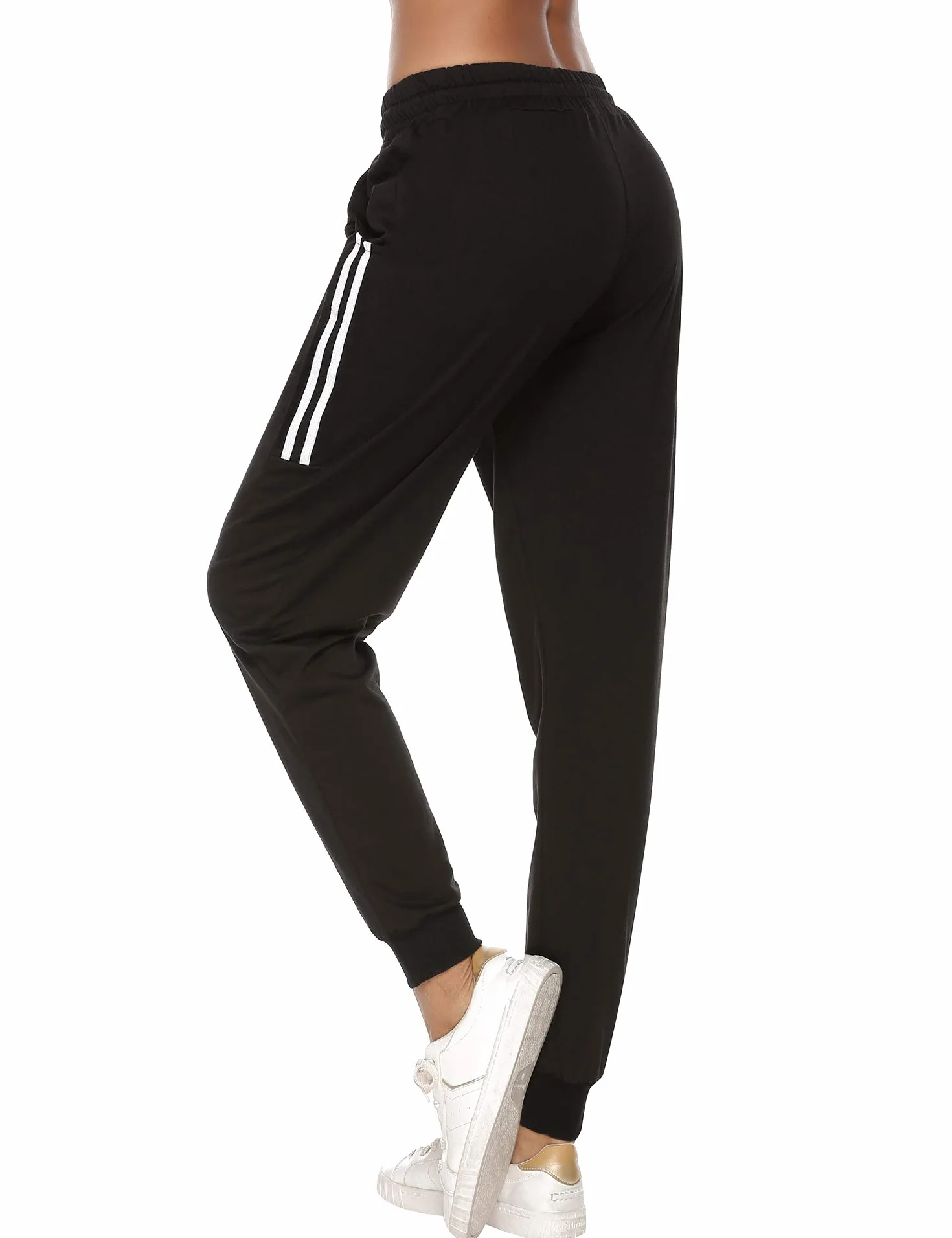 Sykooria Damen Jogginghose Sporthose Lang Yoga Hosen Freizeithose Laufhosen Baumwolle High Waist Trainingshose für Frauen