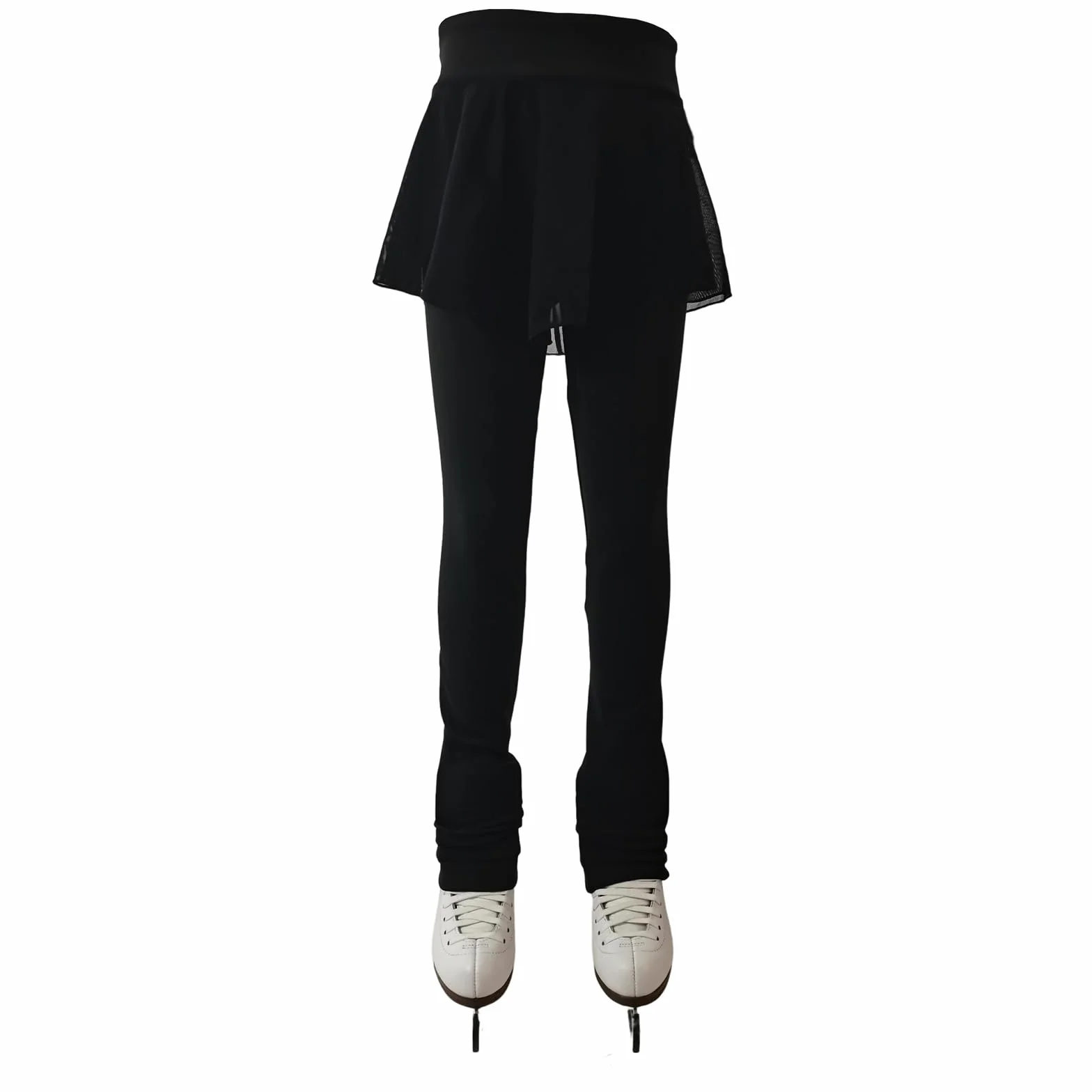 LIUHUO Eiskunstlauf Hakama Mädchen Schwarz Leggings Wettbewerb Training Kleidung