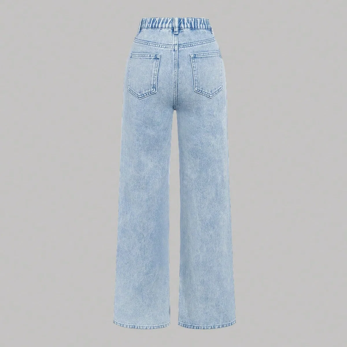 Baggy Jeans Mädchen Y2k Druck Zerrissene Jeanshose mit Taschen Weite Bein Hip Hop Grafik Denim Hosen für Kinder Mädchen Hohe Taille Weiche Freizeithose