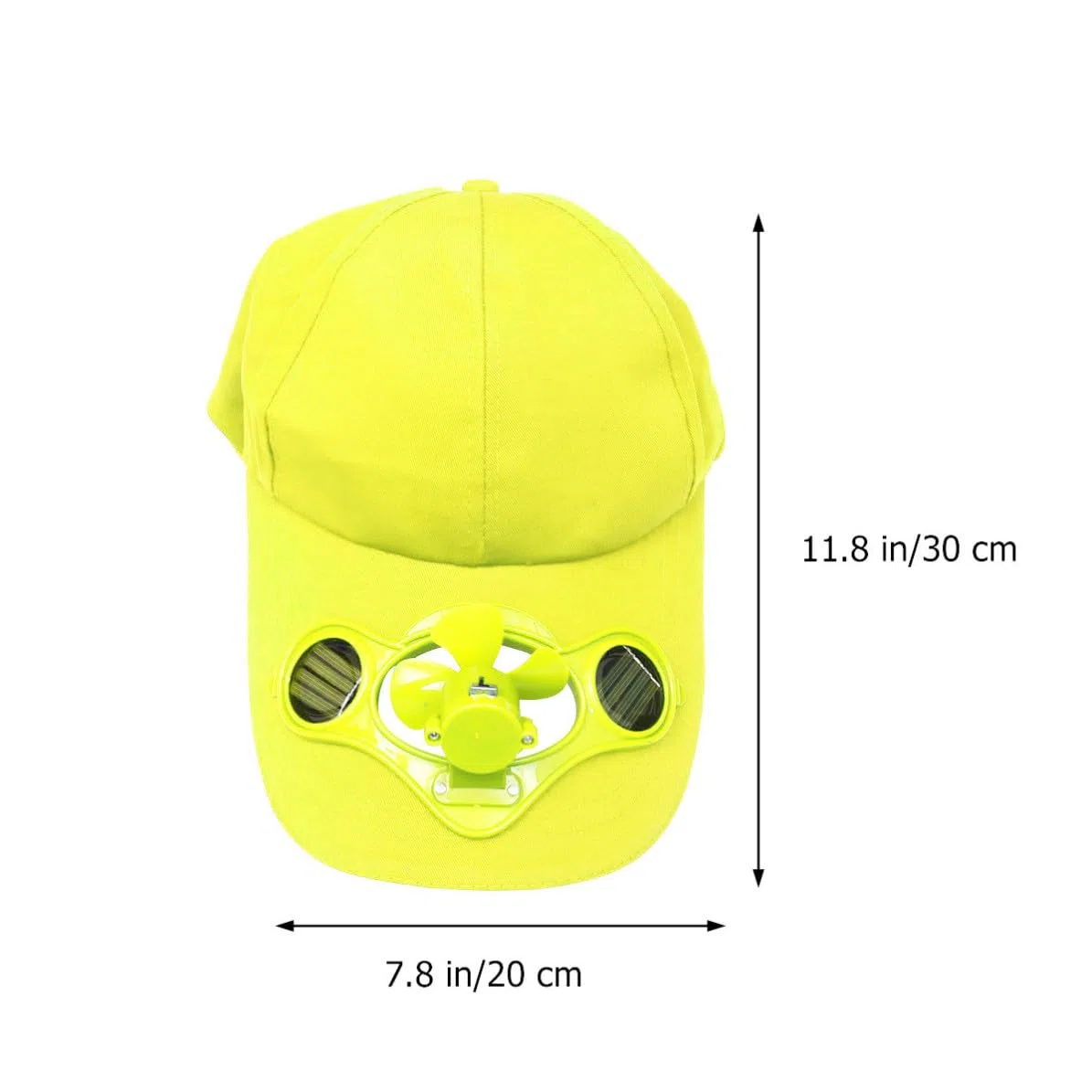 LIFKOME Sommer Kinderhut mit Solar Ventilator Kappe aus Baumwolle mit Energiespeicher Chic Verarbeitet Gelber Sonnenschutzhut für Jungen und Mädchen