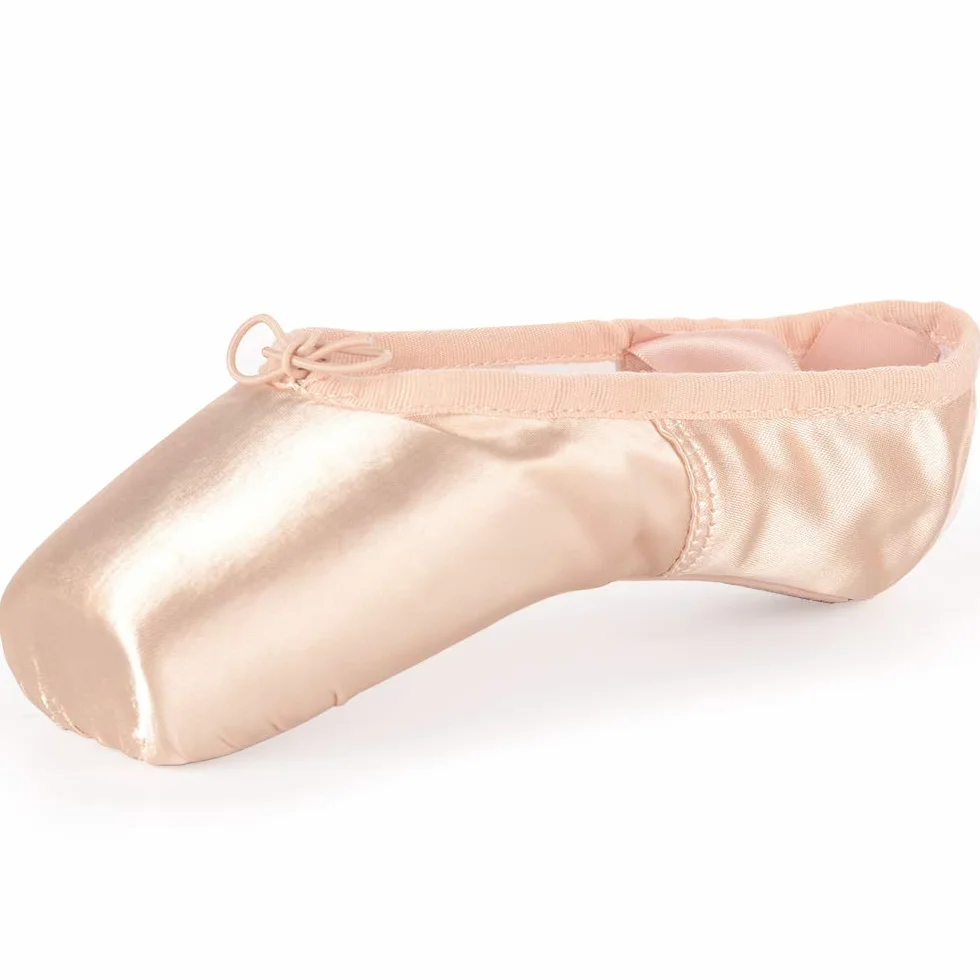 Soudittur Ballett Spitzenschuhe Satin Professionelle Tanzschuhe Rosa Ballerinas mit Aufgenähten Bändern und Spitzenschoner für Damen Mädchen (Bitte wählen Sie eine Nummer größer)