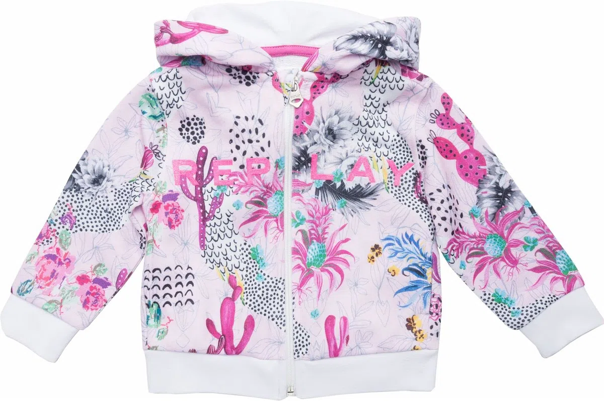 Replay Mädchen Sweatjacke mit Kapuze