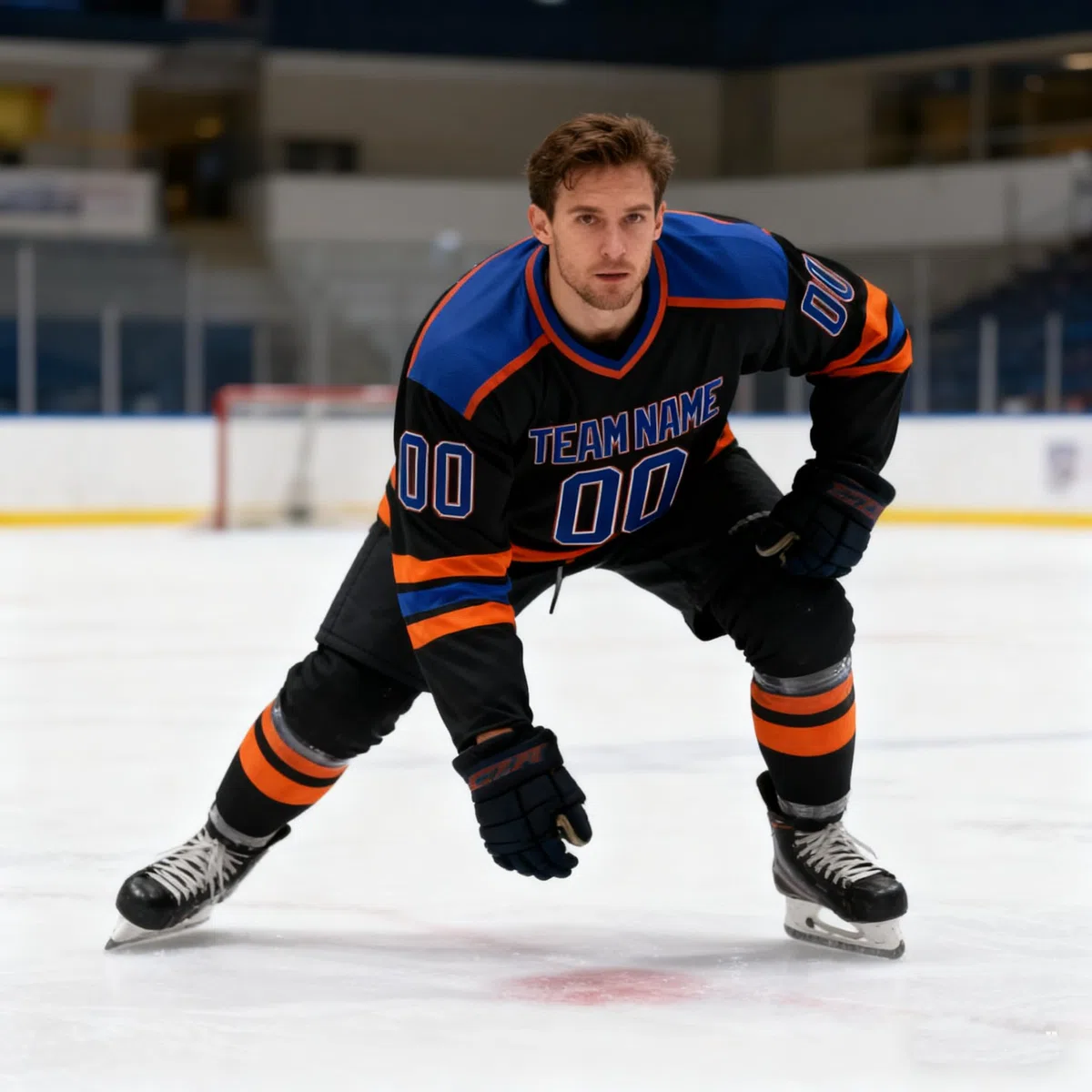 Personalisiertes Eishockeytrikot – Sportliches Langarm-Shirt für die Familie,Individuelles Jersey mit Namen, Nummer & Teamdruck,Eishockey-Shirt als Eltern-Kind-Trikot, maßgeschneidert für Jugendliche