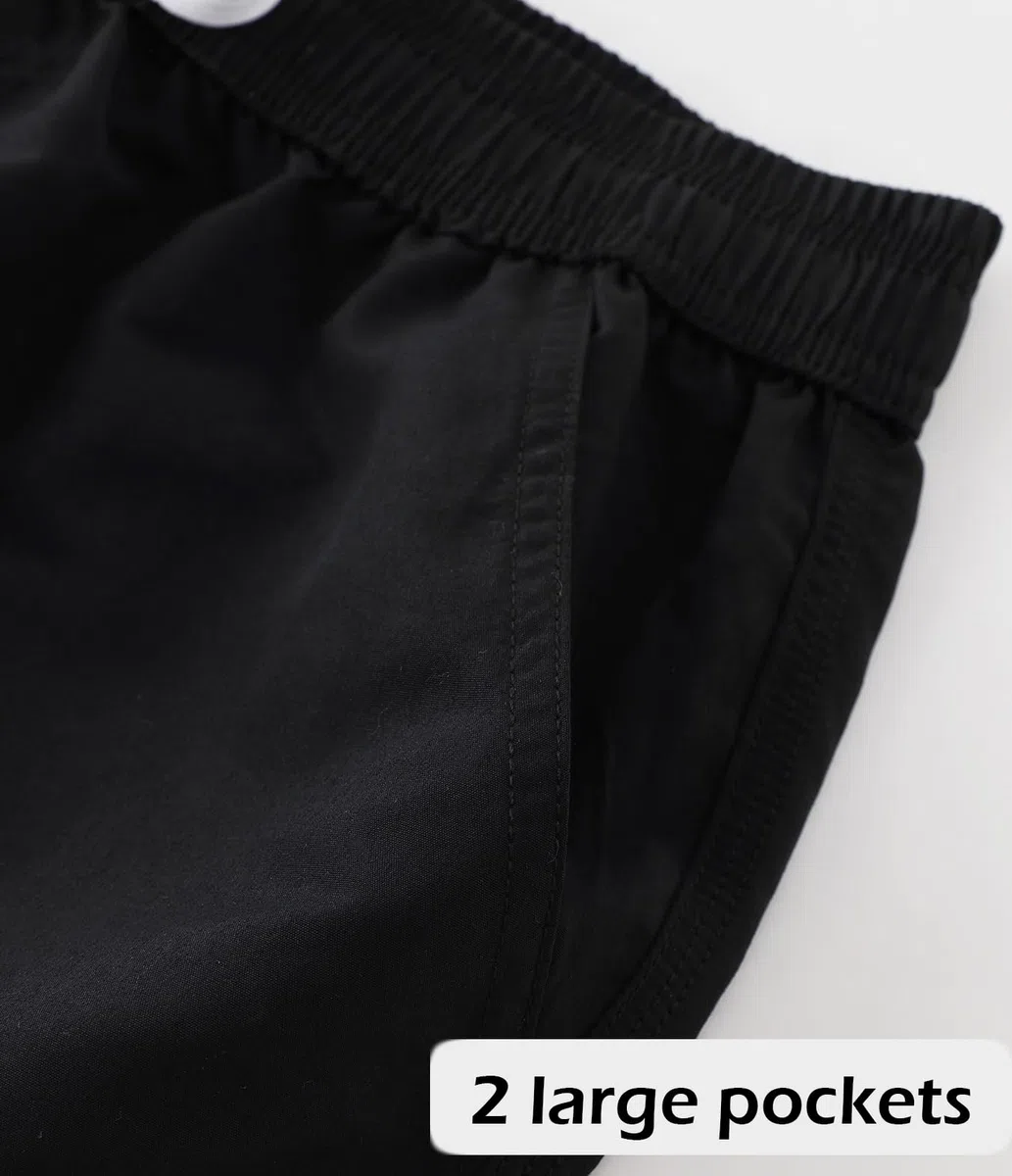 6″Herren Badehose mit Innenslip & Taschen, Quick Dry Atmungsaktive Badeshorts mit Gummibund & Kordelzug für Swim Sport Laufen