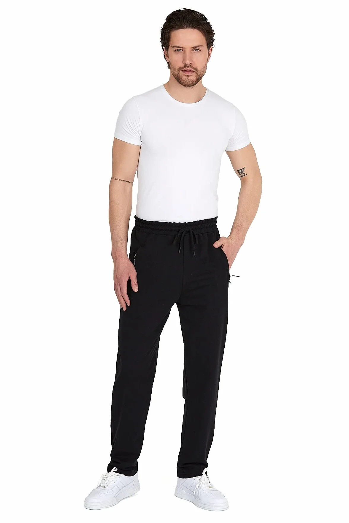 COMEOR Jogginghose Herren mit Reißverschlusstaschen Baumwolle Trainingshose - Sporthose Jogginghosen Männer Jogger | Jungen Freizeithose