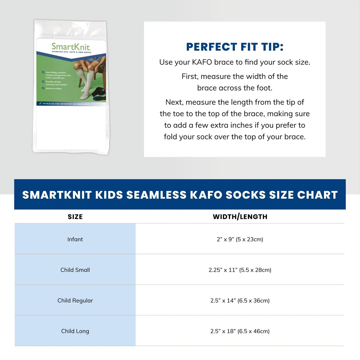 Kids Seamless KAFO Interface Socks