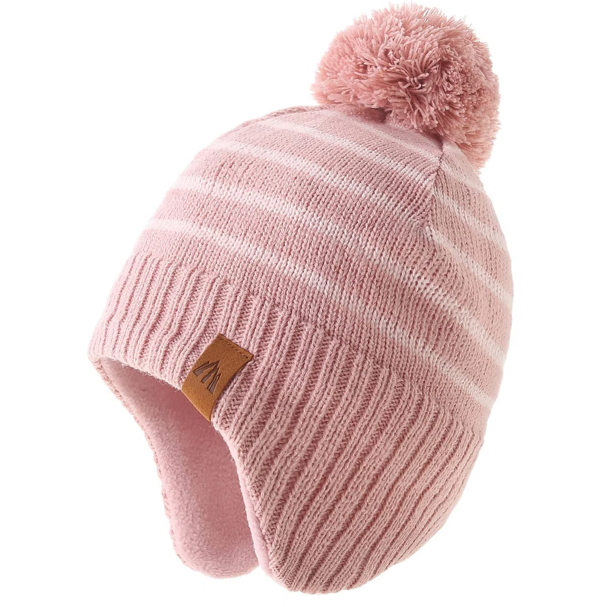 Wintermütze Mädchen Kinder Beanie Earflap Pompon Baby Strickmütze Mädchen