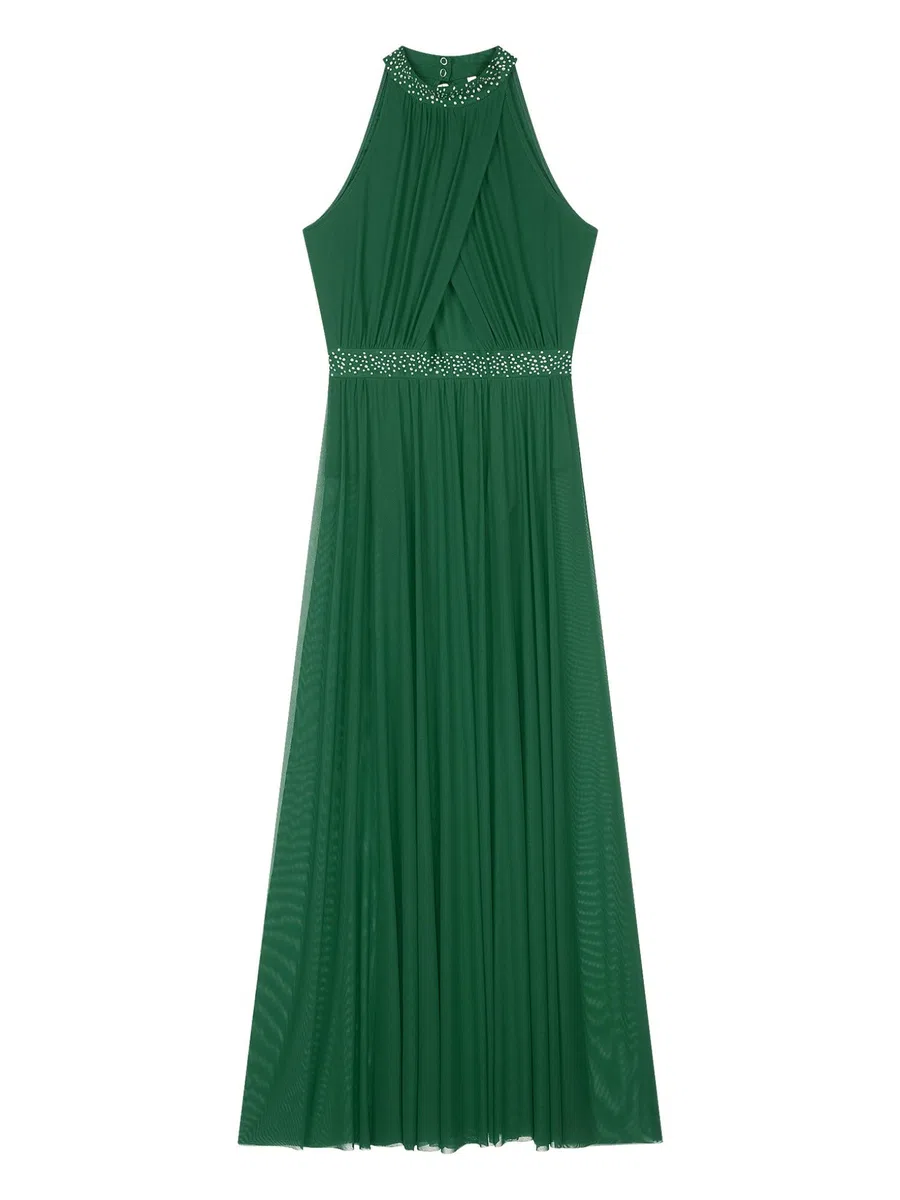 Lyrisches Tanzkleid Damen Glitzer Lyrischen Tanzkleid Ärmellose Ballettkleid Lang Geschlitztes Tankleidung Cha Cha Rumba Samba Tanzkostüm